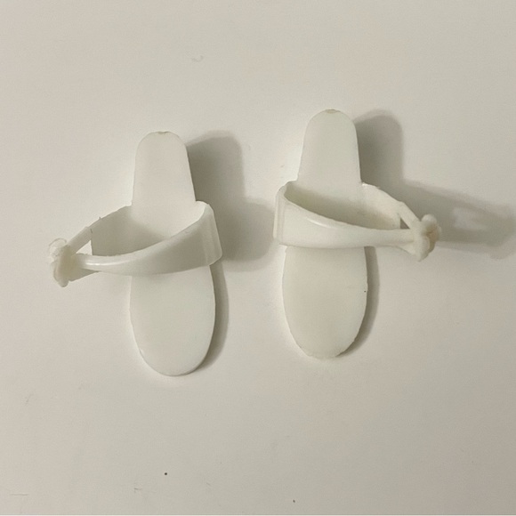 Vintage Ideal Tammy Doll Shoes White Sandals Japan - Picture 16 of 16